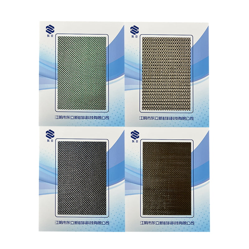 Metallisk og polyester filamentvevd stoff